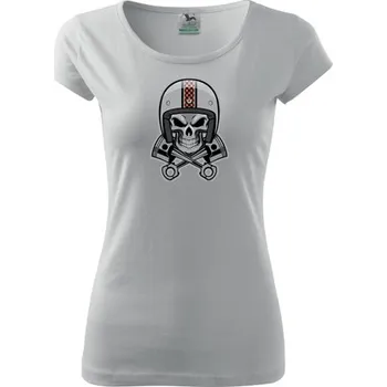 Dámské tričko Dámské Triko s moto motivem 55 Lebka