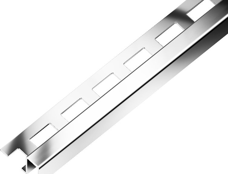 SP9 ukončovací lišta NQ ACARA, nepravidelná, nerez V2A superlesk, 10 mm, 2,5 m