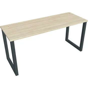 Kancelářský vozík HOBIS kancelářský stůl rovný - UE O 1600, hloubka 60 cm, akát + doprava zdarma