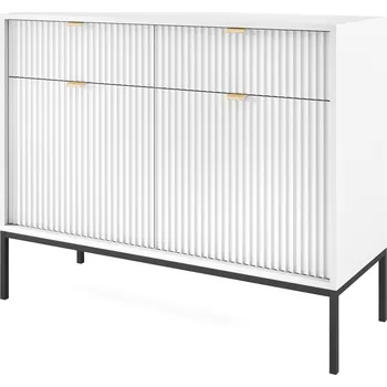 Komoda Designová komoda Nova - bílá/zlatá