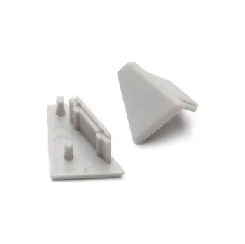 LED páska Wireli Sada koncovek k profilu CORNER10 / Pár Šedá