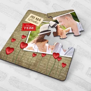 Podtácek Podtácky s fotkou čtvercové "Od srdce"