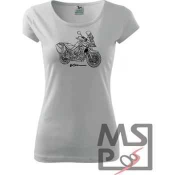 Dámské tričko Dámské Triko s moto motivem 259 Suzuki V-Strom