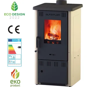 Krbová kamna ALFA PLAM ELITA II ECO 6,5 kW,krbová kamna cappuccino
