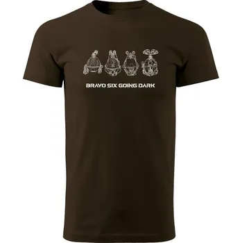 Pánské tričko Tričko BRAVO SIX - going dark - hnědá