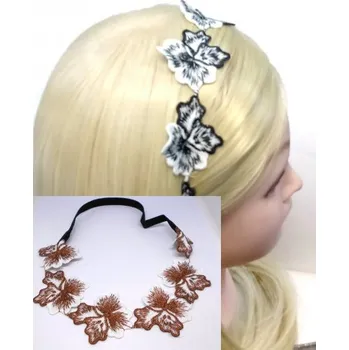 Čelenka Čelenka do vlasů s kvítky hnědá C120D