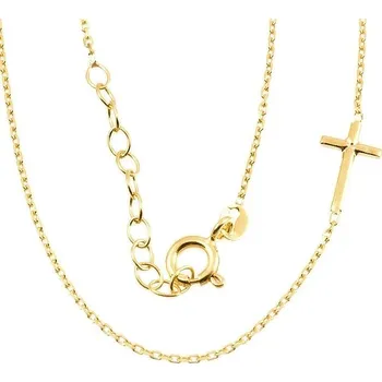 Náhrdelník ŠPERKY-NM, Zlatý dámský náhrdelník s křížkem 844 Délka náhrdelníku: 42 cm