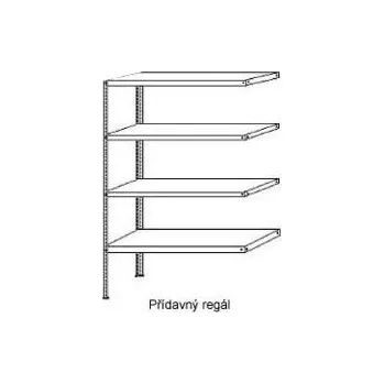 Dílenský regál Regál KOMAXIT - přídavné pole 1500x400x2000/4/P