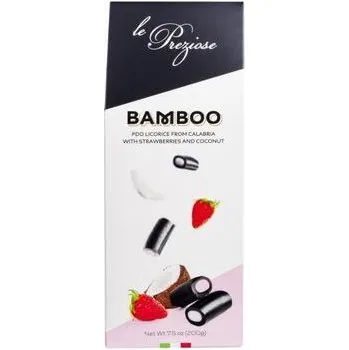 Čokoláda Le Preziose Lékořicové bonbóny z příchutí kokosu a jahod z Kalábrie 200g