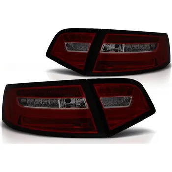 Zadní světlomet Tuning Tec Zadní světla AUDI A6 2008-2011 SEDAN červeno-kouřové LED BAR SEQ