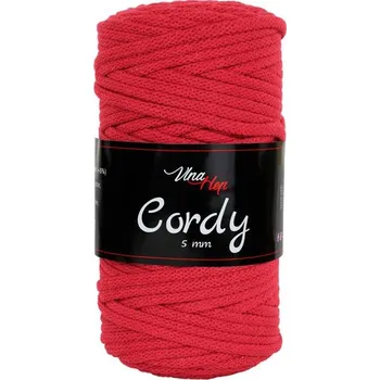 Příze Cordy, 5mm, 8009, červená