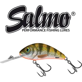 Nástraha Salmo - Wobler Rattlin hornet Floating 5,5cm - Yellow Holographic Perch