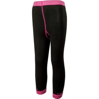 Chlapecké kalhoty Trepon Dětské bambusové legíny UNUO černé s fuchsiovou (Bamboo leggings) Velikost ponožky, punčocháče, legíny EU: 92/98