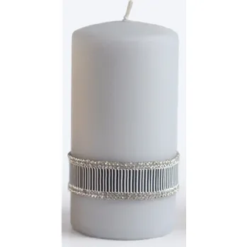 Svíčka Svíčka válec Crystal Black velký šedá