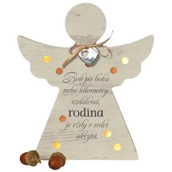 Vánoční světelná dekorace Recenze HouseDecor Rodina je vždy v srdci ukrytá svítící anděl LED