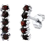 Stříbrné náušnice Lela s pravými granáty SILVEGOB380188SEGR