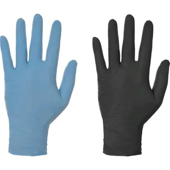 Vyšetřovací rukavice Rukavice nitrilové, jednorázové, bez pudru, Velikost: 7 (S), Barva: Černá, Balení [ks]: 100