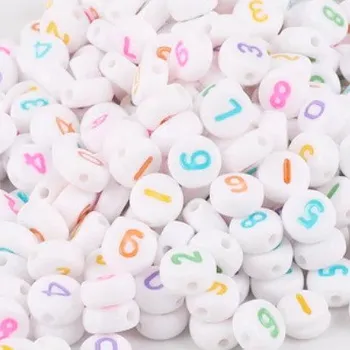 Materiál na výrobu šperku Šperky4U Plastový korálek - číslice - PK004-8