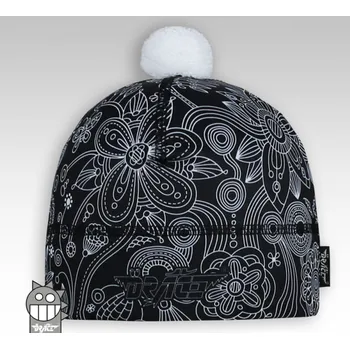Čepice zimní funkční čepice Dráče Flavio 53 černá s bílým vzorem velikost čepic: 56-58cm (pro -náctileté a dospělé, RDX vel.7)