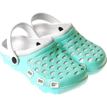 Dámské sandále Kroksy dámské dvoubarevné bílotyrkysové (Krox pro ženy)