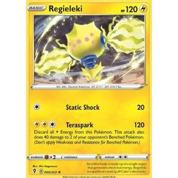 Sběratelská karetní hra Pokémon EVS 060/203 Regieleki - Evolving Skies Stav: Near Mint, Verze: HOLO