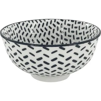 by inspire BLACKLINE Miska 260 ml bílá/černý stromek