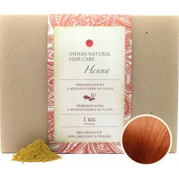 Barva na vlasy Indian Natural Hair Care Henna 1 kg měděná
