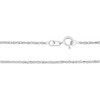 Řetízek Luxur, Řetízek Chani typu lambada, bílé zlato, délka: 38 cm, 3690002-0-38-0