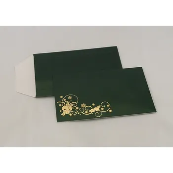 Obálka Obálka zelená se zlatou ražbou