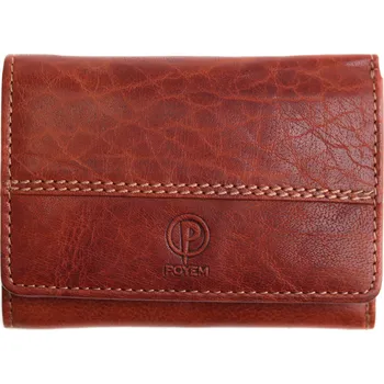 Peněženka Dámská kožená peněženka Poyem 5225 koňakově hnědá