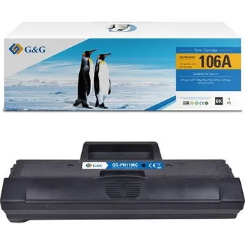 G&G kompatibilní toner HP W1106A (HP 106A), černý, 1000 stran