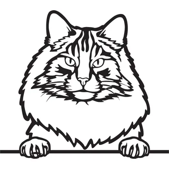 Vsepropejska Norská lesní kočka dřevěná dekorace na zeď Rozměr (cm): 38 x 32