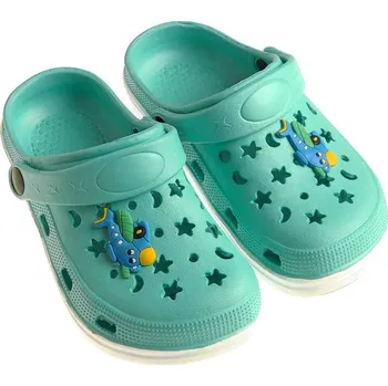 Dívčí obuv Dětské kroksy tyrkysové Letadlo (Krox pro děti)