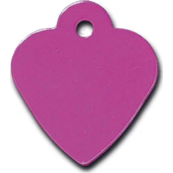 psí známka QUICK TAG gravírovací známka - purpurové srdíčko (S)