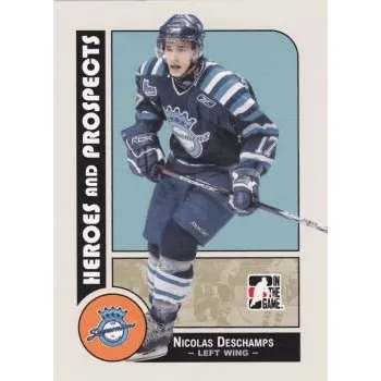 Sběratelská karetní hra řadová karta NICOLAS DESCHAMPS 08-09 Heroes and Prospects číslo 97