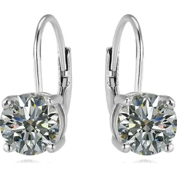 Náušnice NUBIS® Stříbrné náušnice s kulatým zirkonem - NB-3779