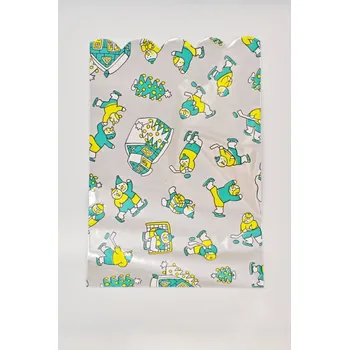 Dárková krabička Vánoční celofánový sáček - sněhuláci, zelený 21,3x32,5 cm (121448 001 sáček zelený S)