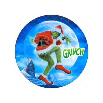 Jedlá dekorace na dort GRINCH a měsíc, VARIANTA Fondánový list 1628