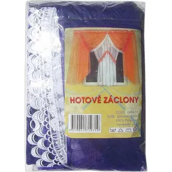 Záclona TifanTEX Záclony do bytu 400 x 160 cm No.GR4-17 bílo - fialová