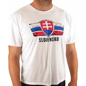 Pánské tričko Tričko Slovensko slovenský znak bílé (Tričko Slovensko nejen pro sportovní fanoušky)
