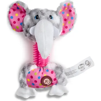 Hračka pro psa JK ANIMALS Plyšový slon s TPR krkem 23 cm