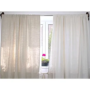 Závěs Snový svět Lněný závěs dvojitý - přírodní / bílá Rozměr: 150 x 250 cm