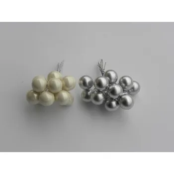 umělá květina bobulky svazeček stříbrné