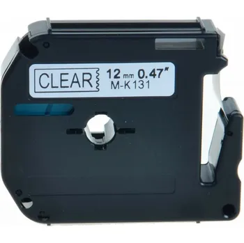 Pásek do tiskárny Alternativní páska Brother MK-131, 12 mm x 8 m, černý tisk / průhledný podklad