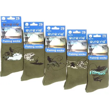 Pánské ponožky TifanTEX Froté 5 párů tmavě zelená 39-42, 43-46