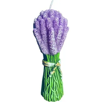 Svíčka Voňavá svíčka Lavender (aromatická svíčka ve tvaru levandulové kytičky)