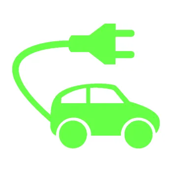 samolepka Elektro auto 002 pravá symbol zásuvka (71 - Fluorescentní zelená) SAMOLEPKA NA AUTO, NÁLEPKA, FÓLIE, POLEP, TUNING, VLASTNÍ TEXT, TISK, AUTOSAMOLEPKY.cz, POLEPY, OBRÁZEK, LOGO, 3D STICKERS