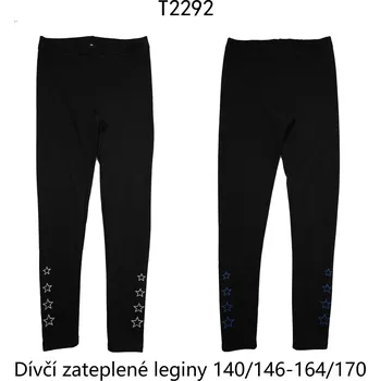 Dívčí legíny Dívčí zateplené legíny černé Wolf T2292 Barva: stříbrné hvězdy, Velikost: 164/170