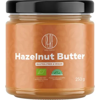 BrainMax Pure Hazelnut Butter, 100% Lískooříškový krém, BIO, 250 g