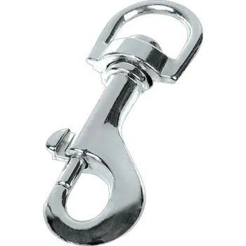 Karabinka na klíče 6cm (Pevná ocelová karabinka s obratlíkem)